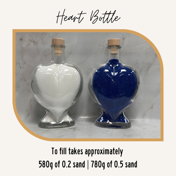Sand Ceremony Complete Kit - Heart bottle